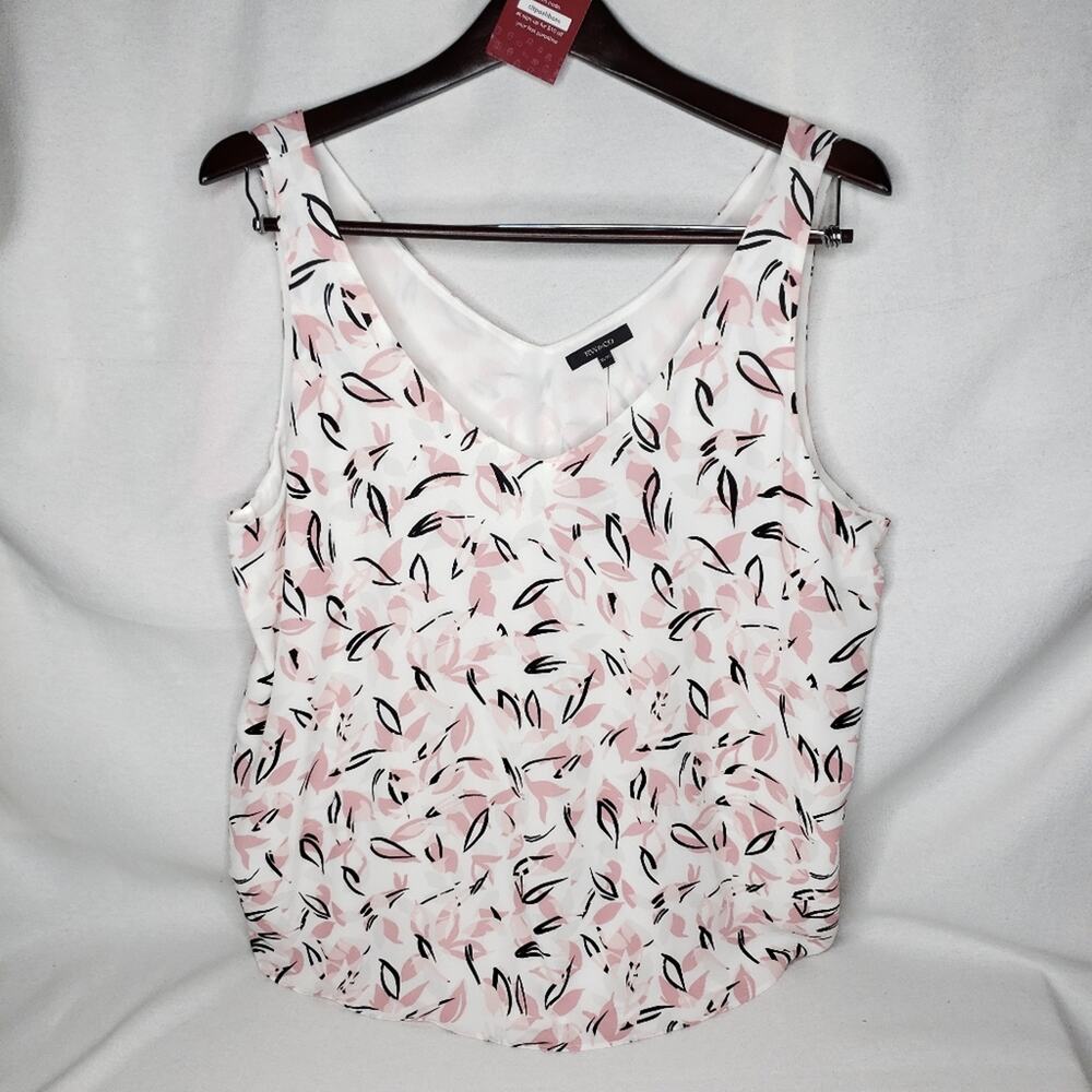 RW & Co Lined Sleeveless Floral Top XL
